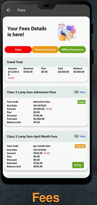 Fees screen