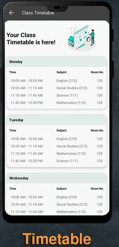 Class Timetable screen